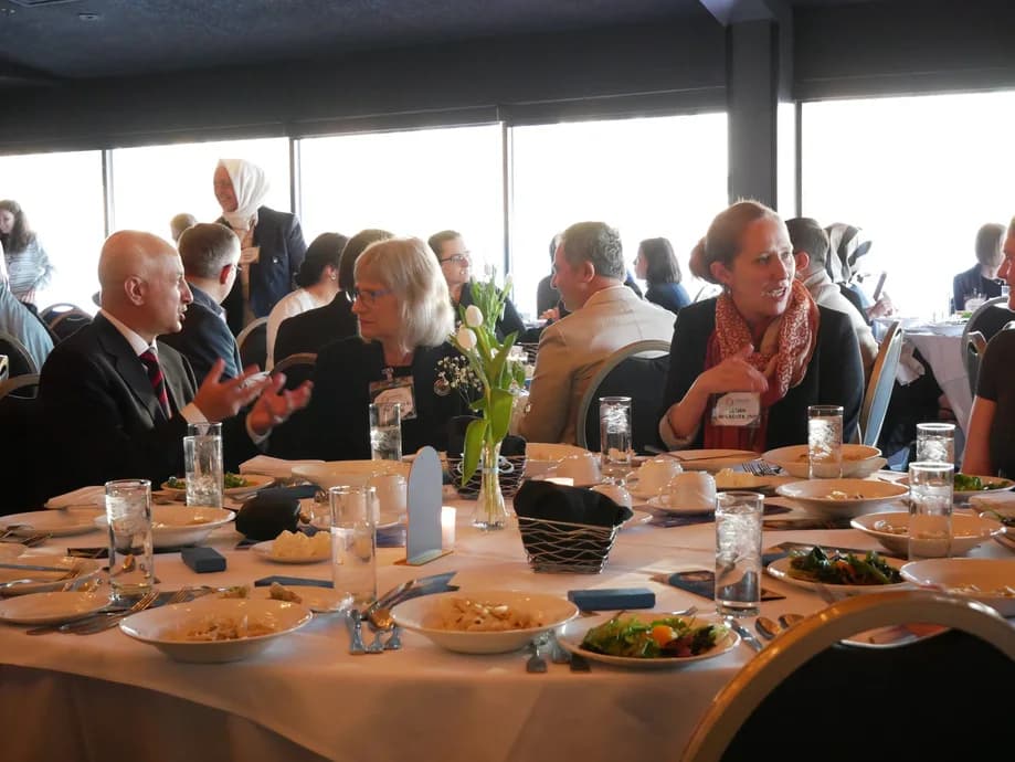 Guests sharing dinner at the Chart House in Weehawken