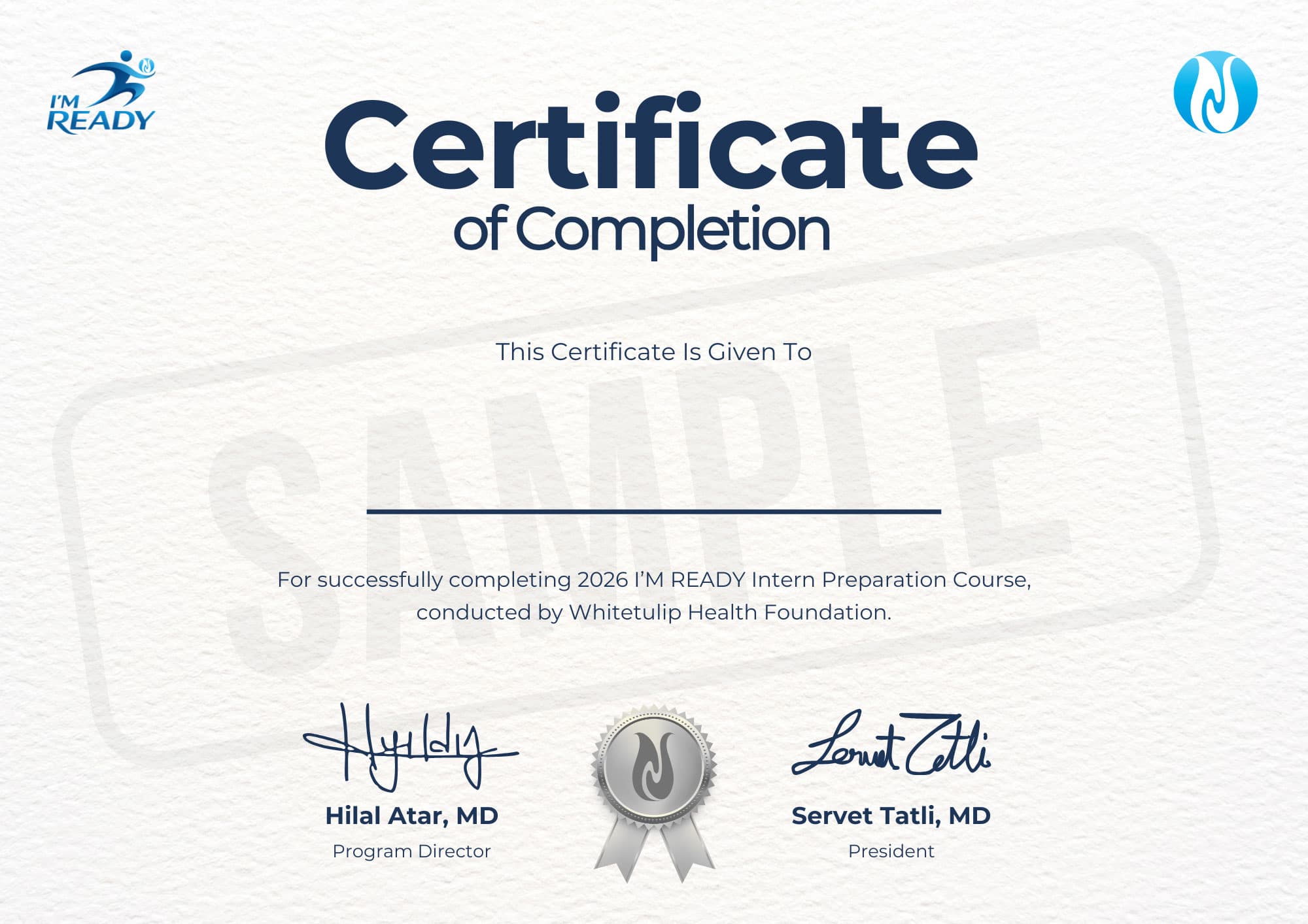 Silver Certificate of Completion